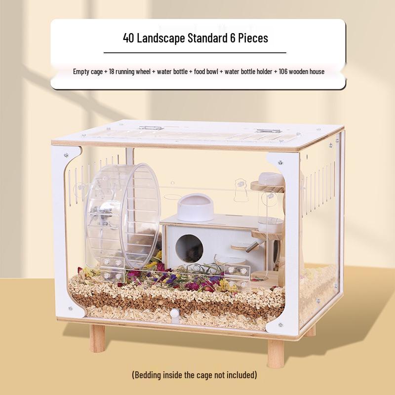 Роскошная прозрачная акриловая вилла для хомяка 80 см с большим пространством