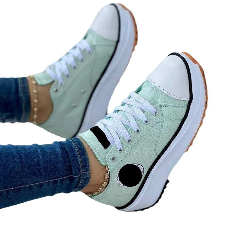 Shoes  Spring and Autumn New Canvas Shoes Breathable High-top Casual  Shoes Thick-soled Lace-up Heightening Shoes