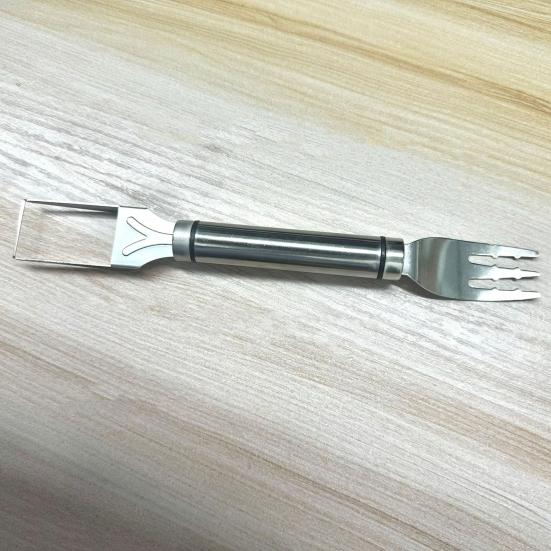 Stainless Steel Watermelon Cutter Dual Head Slicer Serving Fork Dishwasher Safe Fruit
