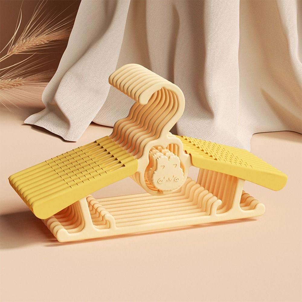 10Pcs Windproof Telescopic Baby Hangers Non-slip Kids Coat Hanger Cute Clothes Organizer  Kids Room