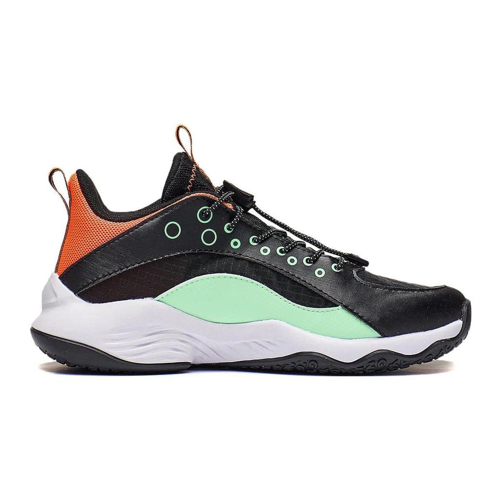 Li Ning Breathable Cool Shock Absorbing Durable Low Top Kids Basketball Shoes Kids Sneaker Black YKBT064-7