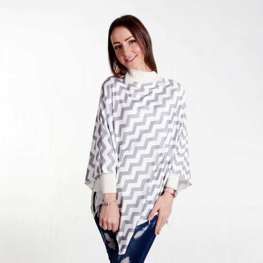 Modesty Stripe Nursing Shawl & Baby Car Cover - Anti-Exposure Scarf