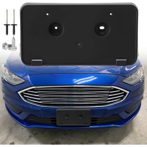 FASTCHE Рамка для переднего номерного знака, совместимая с Ford Fusion 2017 2018, Крепежный кронштейн держателя номерного знака для переднего бампера, Замена # HS7Z17A385AA