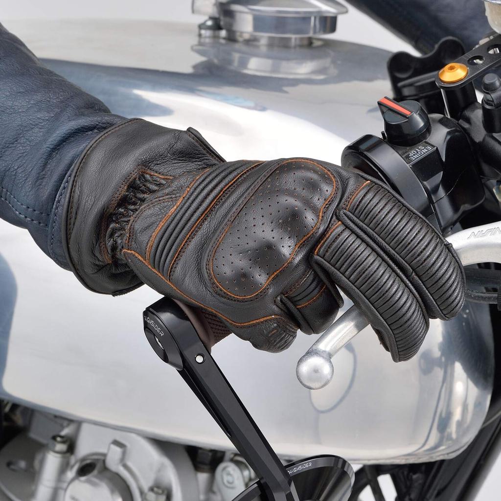 Daytona Motorcycle Leather Smartphone Hard Vintage Line Size 19539 Gloves, (Goat Leather), Spring, Summer, Autumn, Winter, Compatible, Protector,