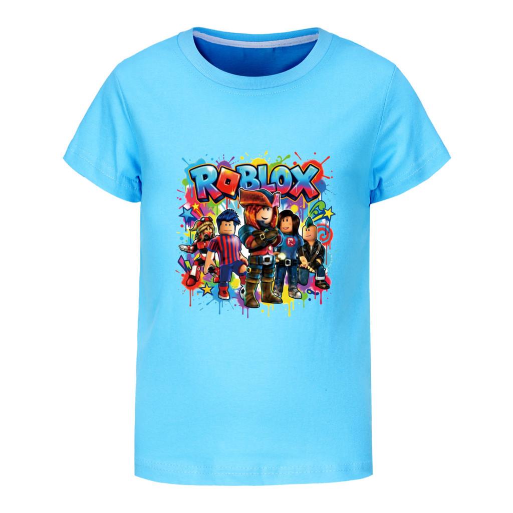 5578 Kids Roblox Print Short Sleeves Round Neck T-Shirt