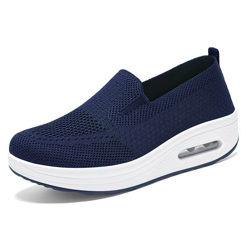 Women's Casual Thick-Soled Breathable Mesh Height-Increasing Shoes with Soft, Shock-Absorbing Air Cushion Soles