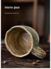 Retro Ceramic Kiln-Glazed Mug & Saucer - Customizable Logo