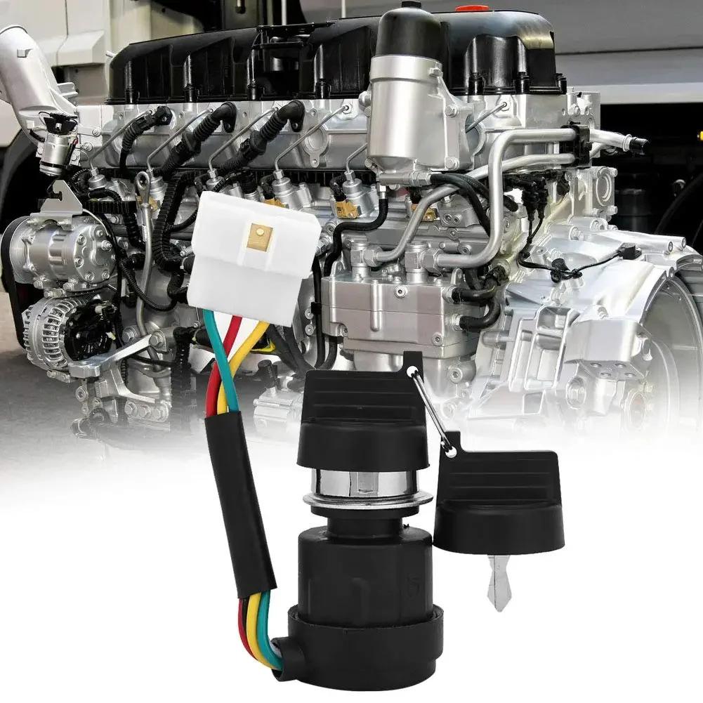 Ignition Key Switch High Quality Control Panel Mounted Ignition Lock Cylinder for 178F/186F Diesel Engine Tiller