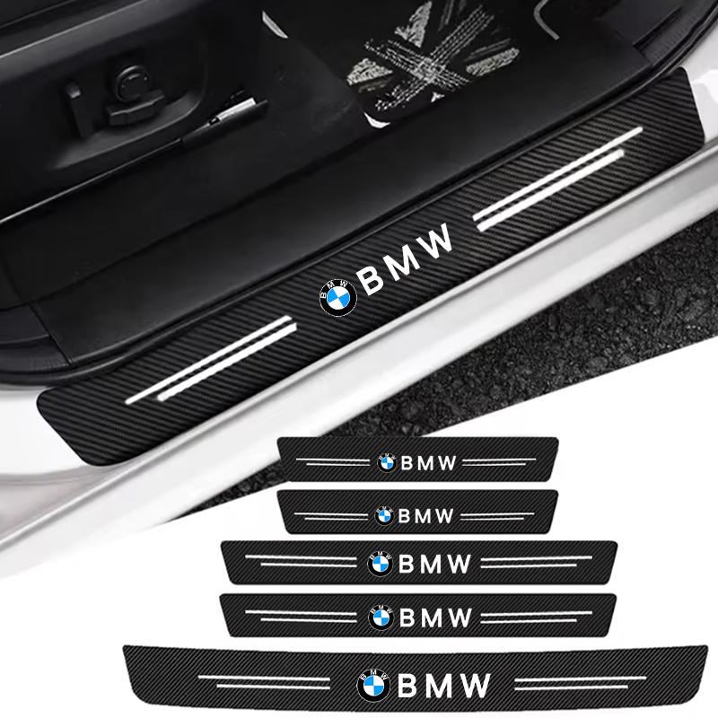 Car Threshold Scuff Plate Carbon Fiber Sill Protector Stickers For BMW M x5 e70 e91 f11 f30 f31 f10 x3 f25 e30 e46 Accessories CE6