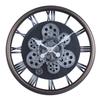Gear Rotating Large Wall Clock Retro Silent Clock Mechanical Advanced Clock Wall Hanging Unique Design Clock