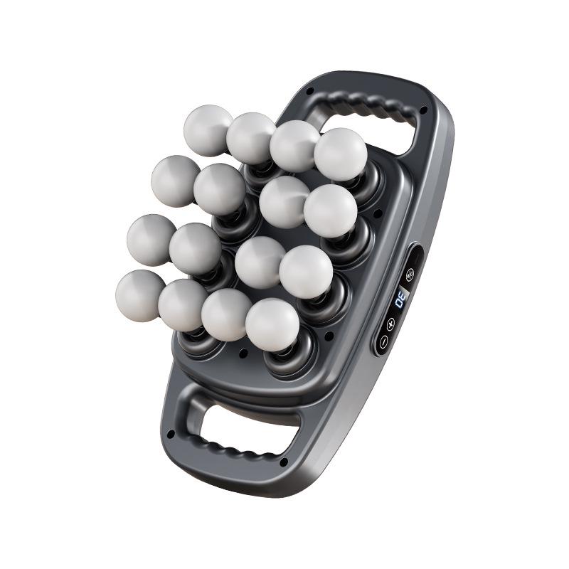 Customizable Sixteen-Head Rechargeable Fascia Massage Gun with Strong Vibration for Waist & Back