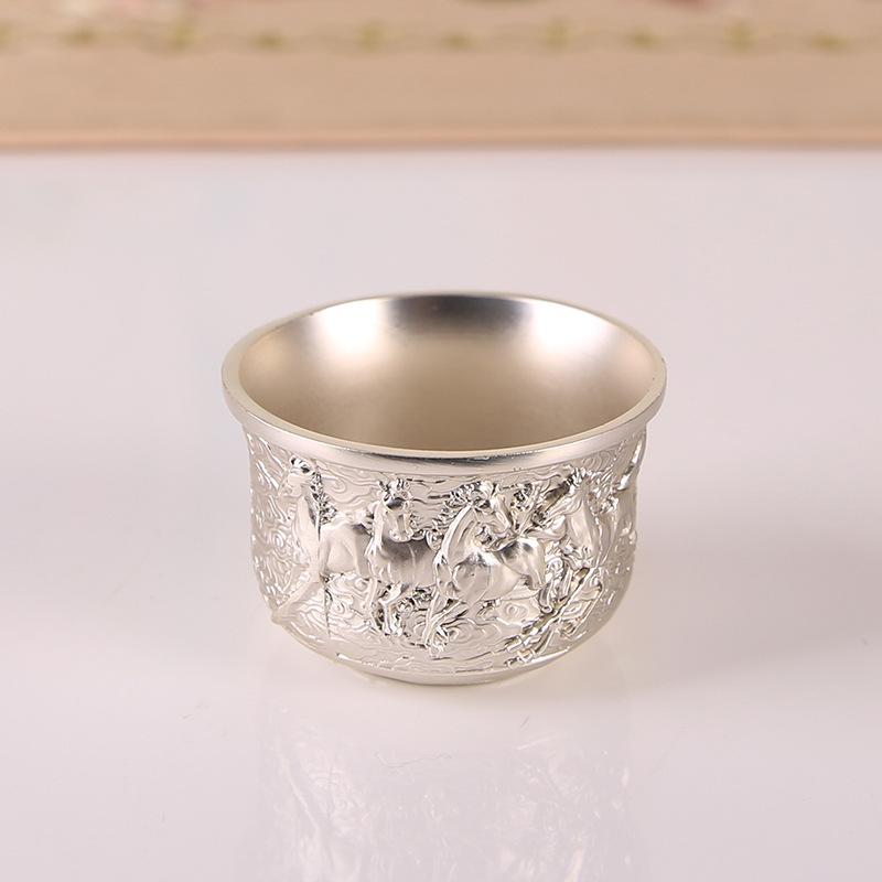 

Високоякісний золотий і срібний набір для kung fu чаю чашка весільний набір для вина набір чаю з драконом і феніксом діловий подарунок