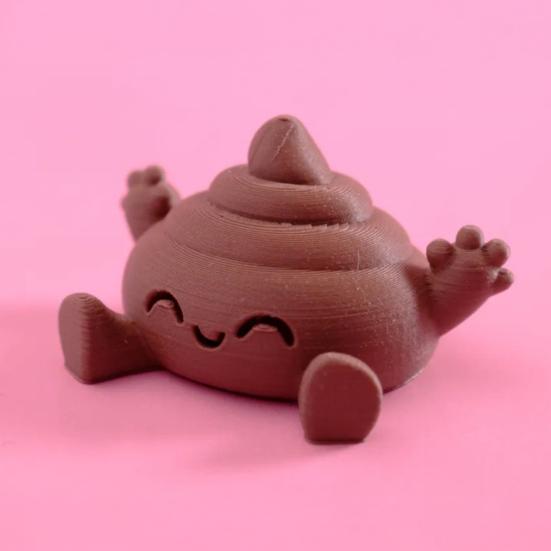 Happy Poop Toilet 3D Printed Toilet And Poop Ornament Stress Relief Toy Desktop Poop On Toilet Figurine Gag Gift for Friends