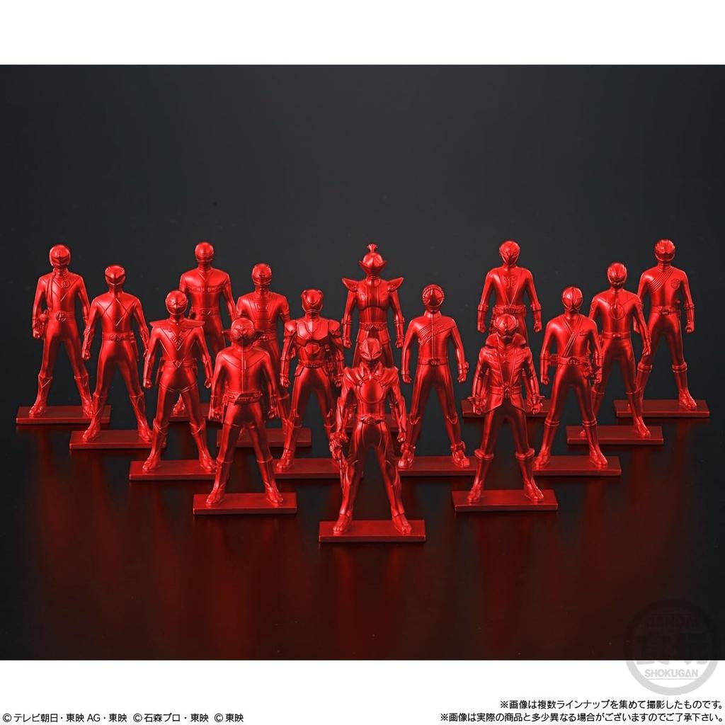 BANDAI Super Sentai Chocolate Snacks with Candy Toy Figures, 14-Piece Box,