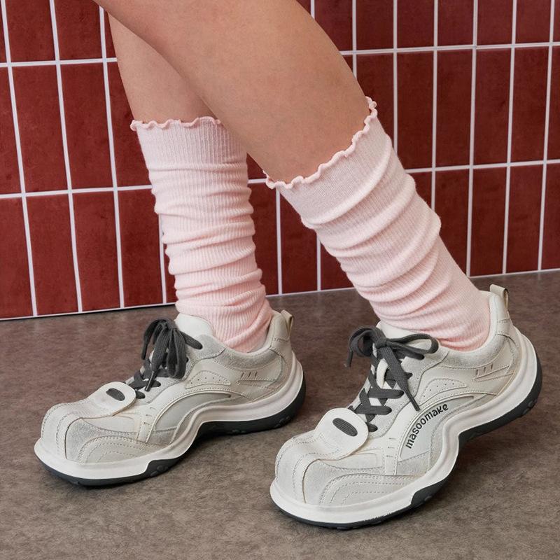 

Cowhide version~ platform-soled sports shoes versatile casual board shoes spring 2025 new retro Forrest Gump training shoes women 35