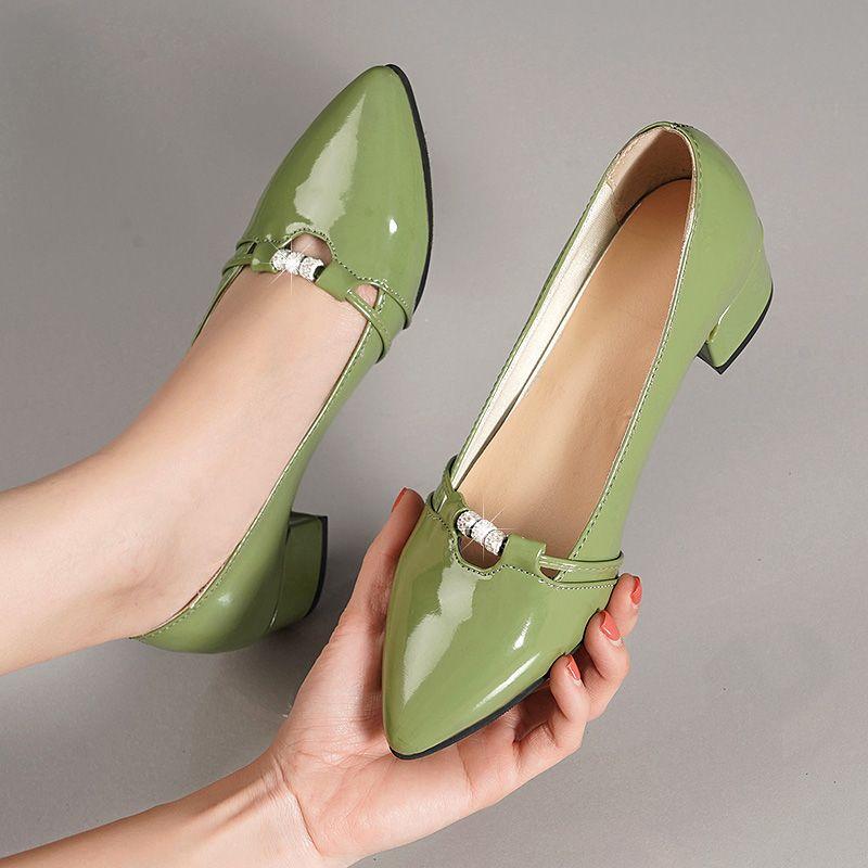 Pointed Toe With Medium Heels Women's Shoes Spring and Autumn Ladies Pumps High Quality Chic Elegant 2025 Trend 39 Shoe On Sale