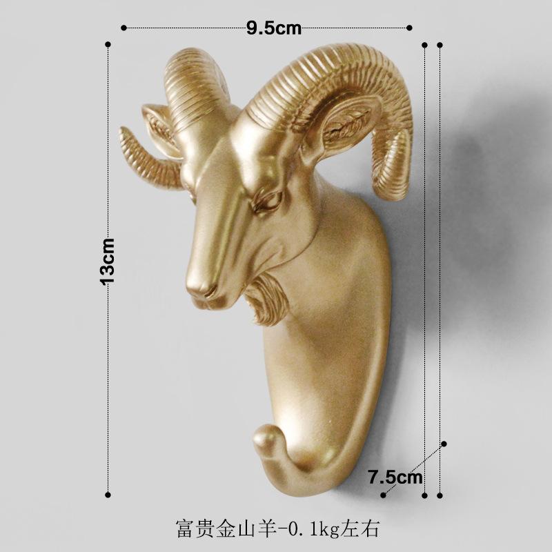 Wall Mounted Animal Head Rack Coat Cap Wall Hanger Horse Giraffe Elk Elephant Hook Decorative Room Decor Bathroom Accessory