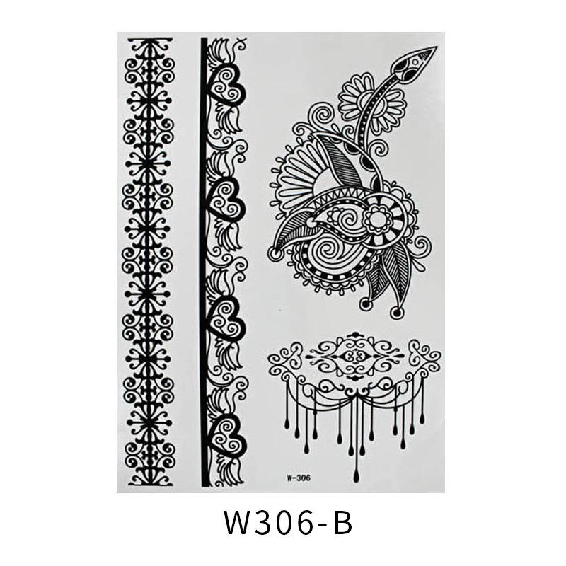 Beauty Sticker Black Tattoo Sticker Temporary Tattoo Waterproof Tattoo Sticker