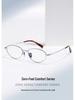 Ultra-Light Titanium Oval Frame Myopia Glasses, Women's Anti-Blue Light Gold Wire Nerd Style