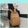 Unisex Solid Backpack Color Pu Material With Padded Straps For School And Trips