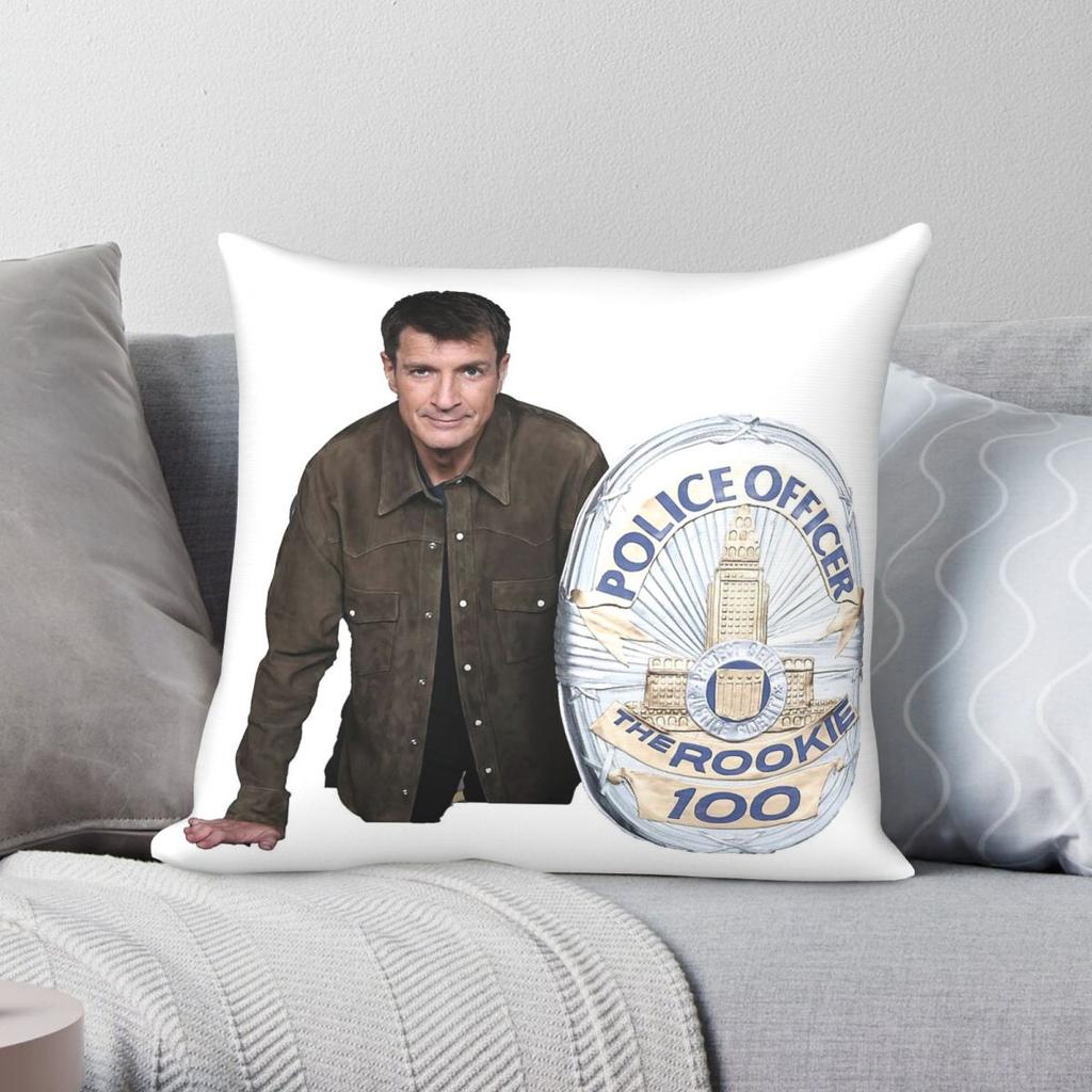 The Rookie Nathan Fillion Federa Quadrata Poliestere Lino Velluto Fantasia Zip Decorativa Federa Cuscino Copertura Cuscino Stanza Vendita all'Ingrosso