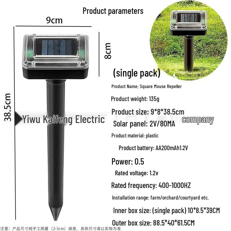Ultrasonic Solar Animal Repeller for Birds, Rodents, Weasels, and Snakes