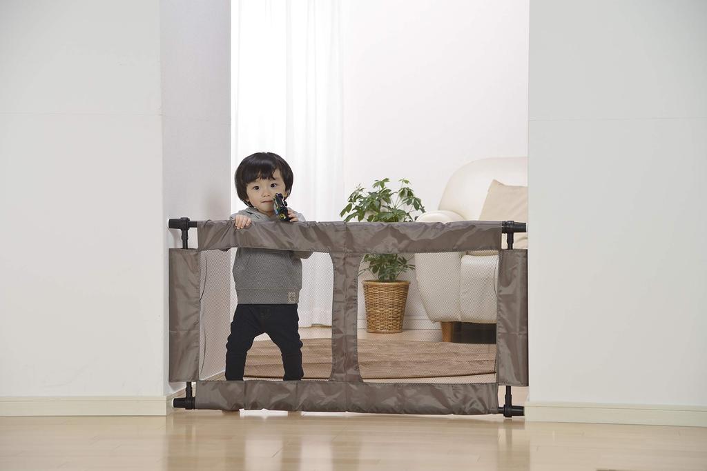 GREEN LIFE Creomey Baby for Ages 60cm High for Easy Adult Stepping Medium Width Fence, Medium, 6-24 Months, Over, CBF-M-AZ, Brown, (Installation