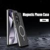 Magnetic Phone Case For Samsung Galaxy S25 S23 S22 S24 Ultra Plus  Wireless charging Matte Translucent Shockproof Cover
