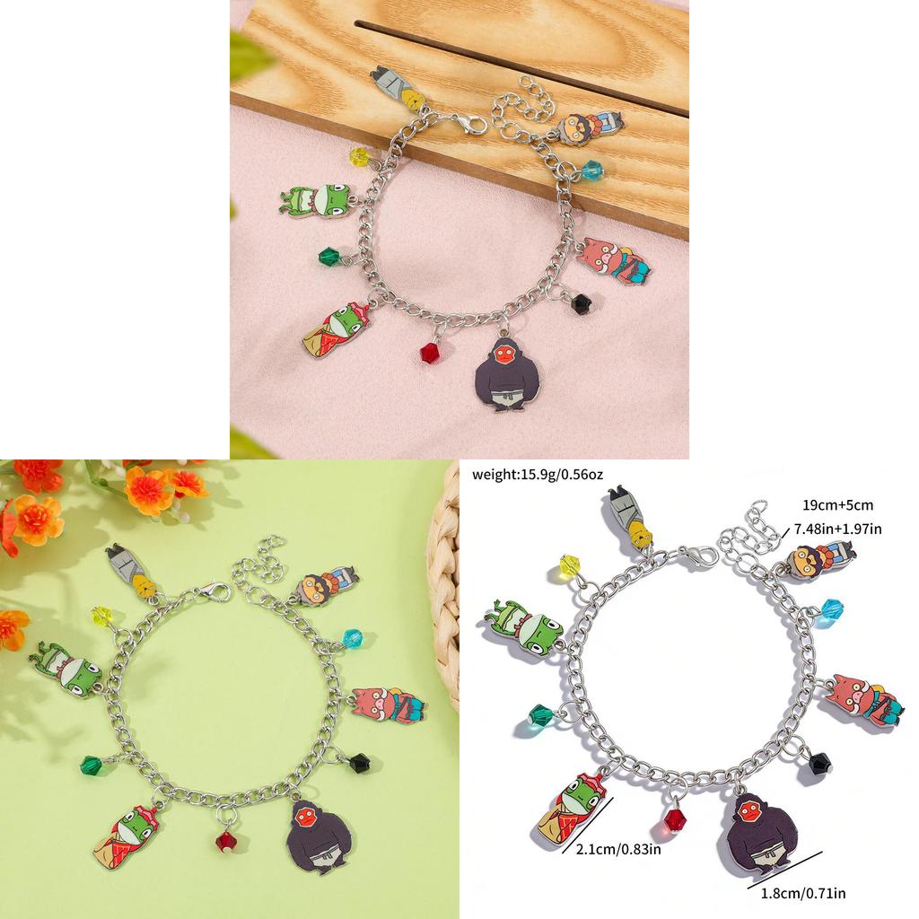 Bracelet Charm en Alliage de Zinc Pour Hommes et Femmes Avec un Design Mignon de Personnage de Dessin Animé Parfait Pour Offrir