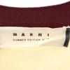 Marni Made In Italy Long Sleeve V Neck Knit Cardigan 38 Wine-red Women Used