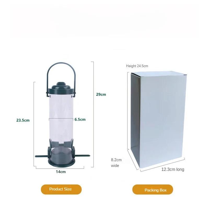 Bird Feeder Tube Bird Feeders Hanging Wild Bird Seed Feeder Hanging Bird Tableware for Outdoor Garden Paddock Bird Feeding Tool