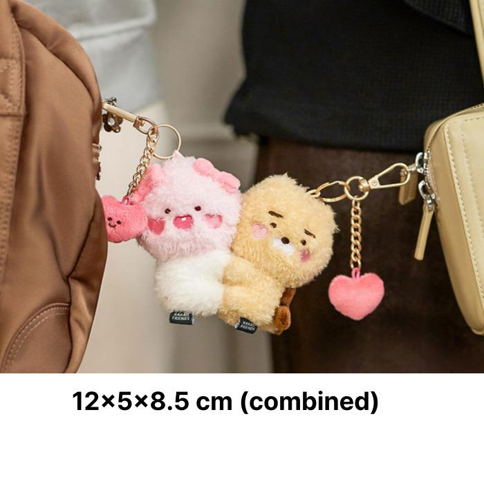 Kakao Friends Love Magnet Keyring Doll Set – Little Ryan & Little Apeach