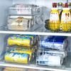 1pc Refrigerator Organizer Bins Soda Can Dispenser Beverage Holder Clear Plastic Canned Storage Rack Pull-Out Type Storage Shelf