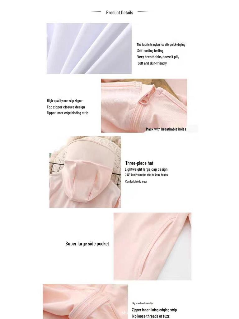 UPF50 Kinder Eisseide Sonnenschutzjacke - Eltern-Kind, Jungen & Mädchen Sommerbekleidung