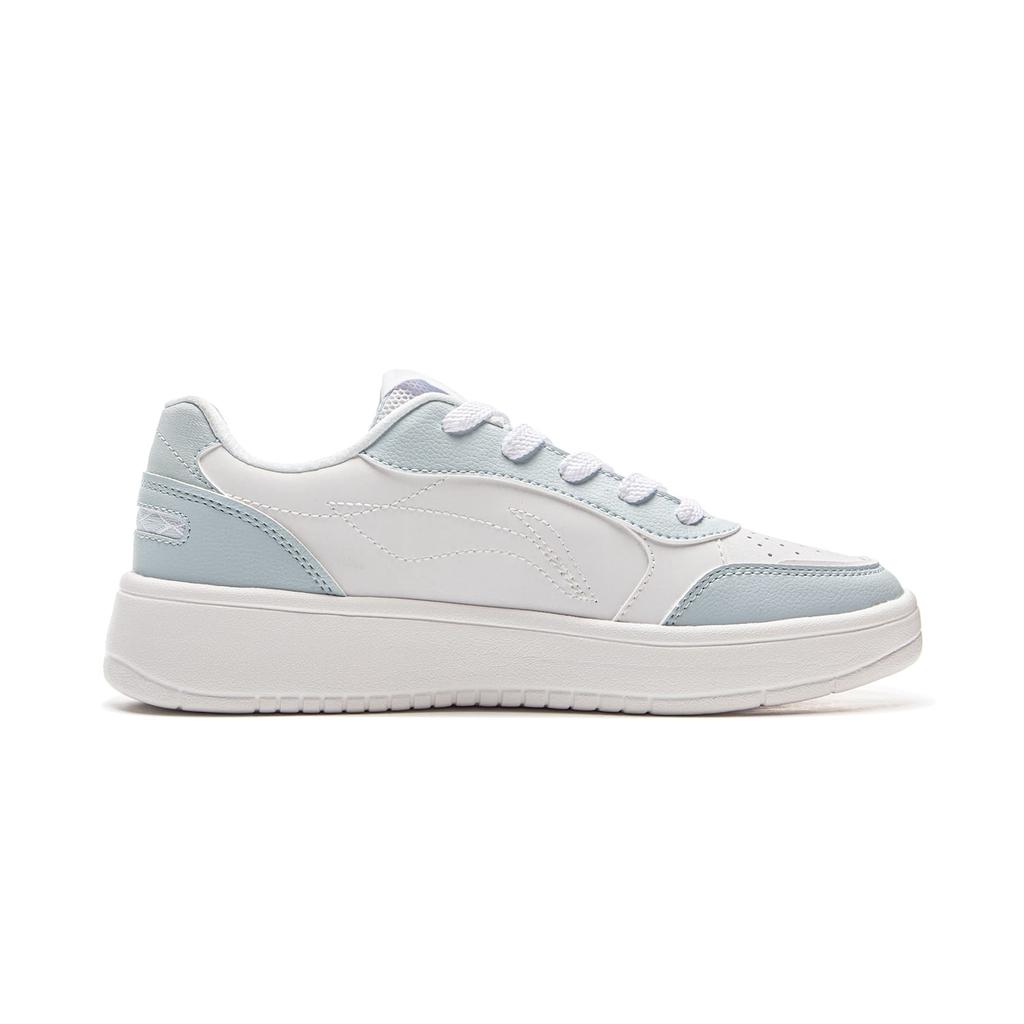 Li Ning Sycee Pure Abrasion Resistant Lightweight Breathable Low Top Skateboard Shoes Women's White Blue AGCV148-4