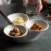 El Tableware, White Exquisite Three-grid Small Dish, Commercial Ceramic Platter, Snack Dish, Cold Dish Arrangement Decoration