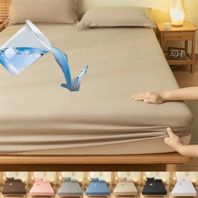 Super Waterproof Bed Fitted Sheet Bed Cover Non-slip Bed Mattress Cover Bed Protector Cover Bed Linen  Mattress Cover With Elastic Band