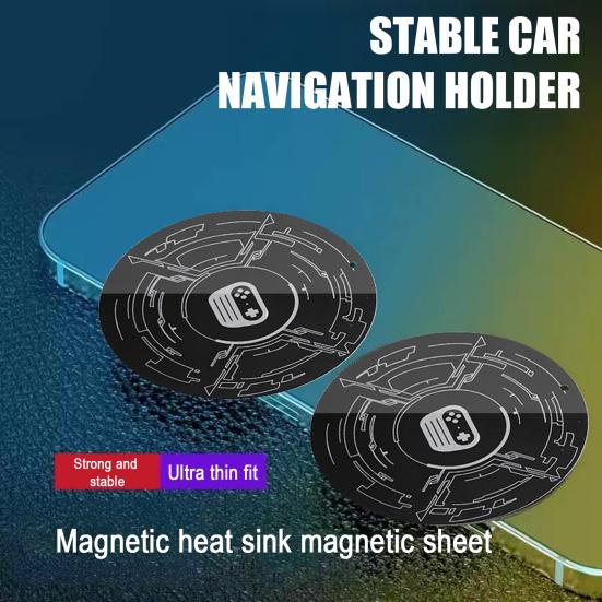 Magnetic Heat Dissipation Patch Radiator Strong Magnetic Suction Plate Spring Steel Mount for Phone Case And Tablet Stable Car Navigation Holder