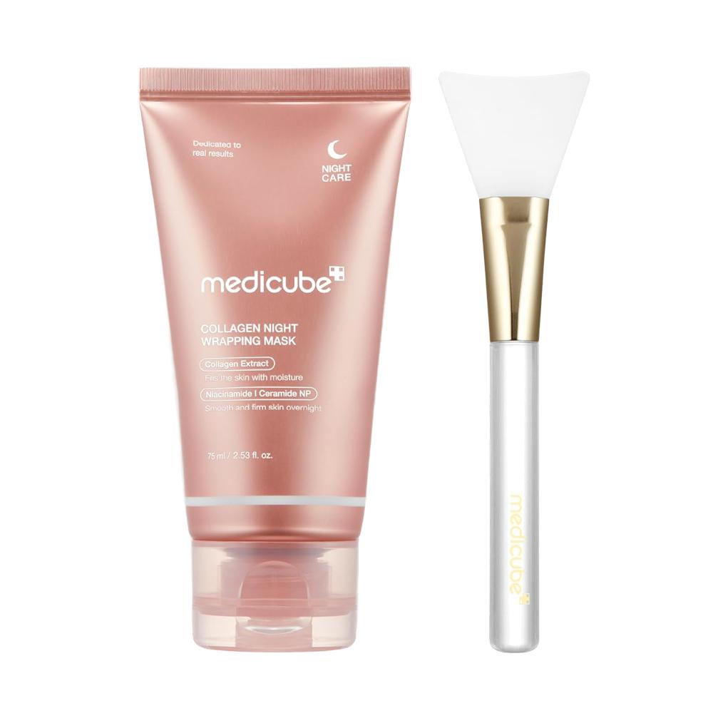 MEDICUBE Collagen Night Wrapping Peel Off Facial Mask with Jelly Brush 75ml