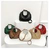 Vintage Fashion Handbag 2023 Winter New Crocodile Pattern Solid Color Casual Shoulder Crescent Bag Trendy Street Style Black Green Coffee Red White