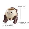 Swing Planter Cute Cat Rocking Chair Resin Flowerpots Adorable Plant Containers For Window Sill Outdoor Balcony Living Room
