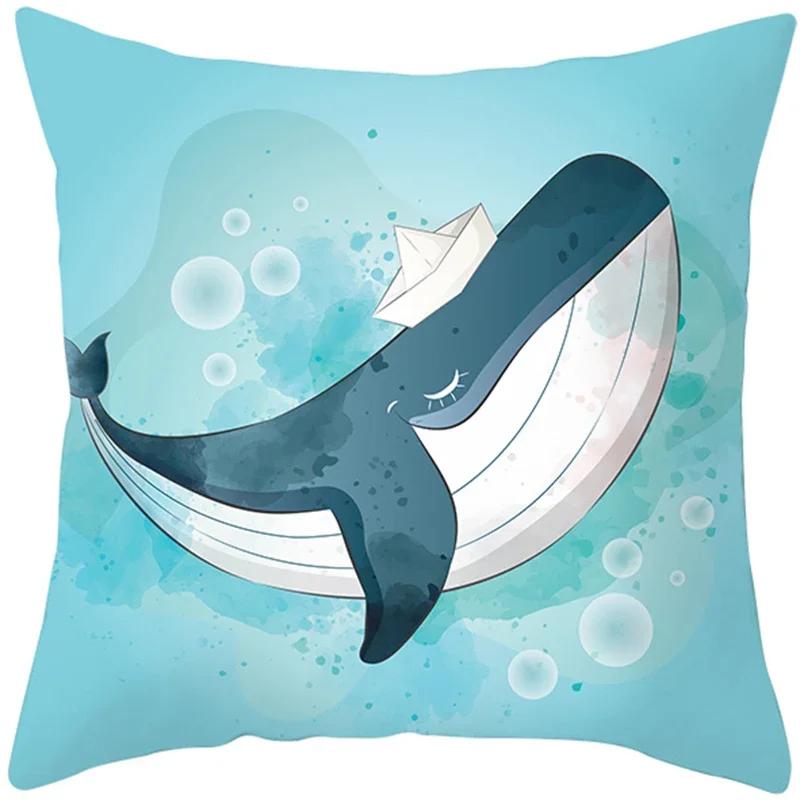 Cute Animals Printing Throw Pillow Case Home Decor for Sofa Bedroom Polyester Cushion cover Designer Funda Cojines x