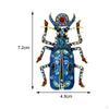 Rhinestone Beetle Brooches Cute Shine Pins for Weddings Suit Clothes Orange