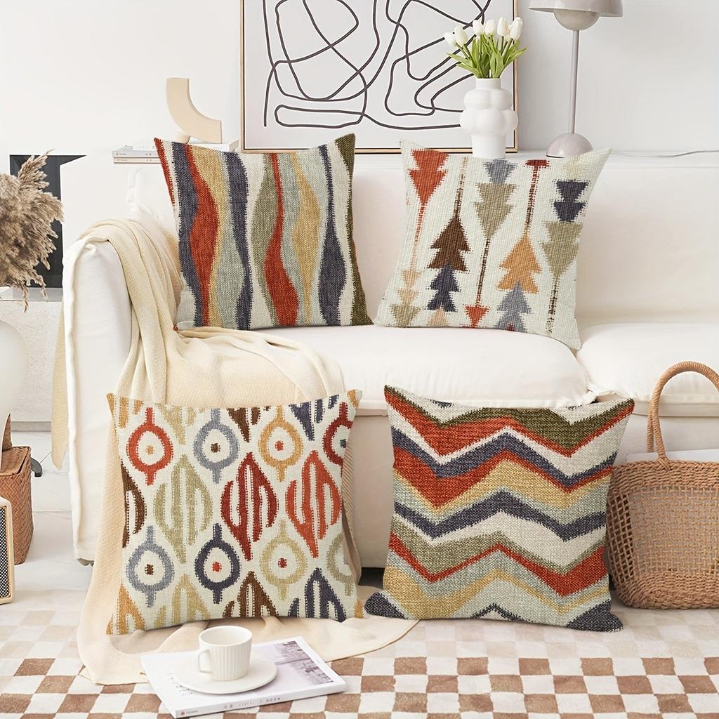 Moderne Mode schlichtes geometrisches Musterdruck Kissenbezug Wohnzimmer Sofa Kissenbezug Schlafzimmer Zimmer Heimdekoration