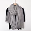 Spring and Autumn Lace Line Long Thin Scarf Japanese and Korean Women's Fashion Solid Color Shawl High-end Cotton and Line Scarf