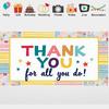 Thank You Banner High-quality Material Recognition Banner Colorful Design Thank You Sign for Team Building Office Decoration