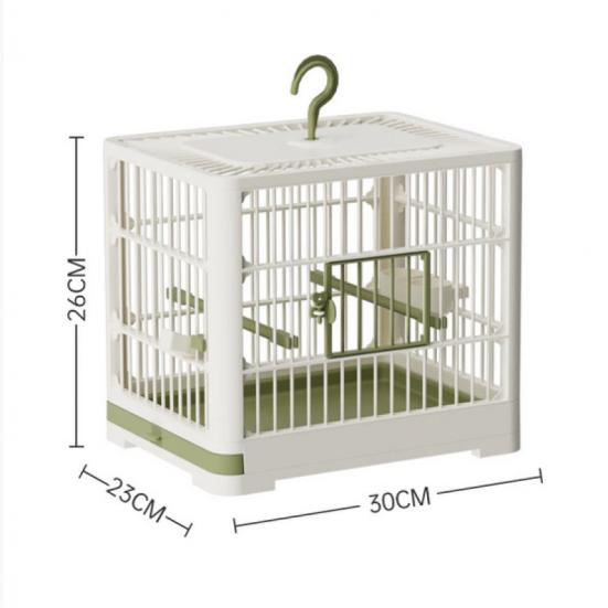 Bird Cages For Parrots With Standing Pole Detachable Tray Hook Handle, Plastic, Travel Bird Cage Portable, Small Birds Lightweight Parrots Cage