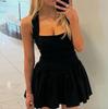 2024 Summer Sexy Halter Backless Solid Color Mini Skirt for Women