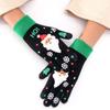 Men/Women Christmas Santa Gloves Thicken Touch Screen Winter Full Finger Mittens