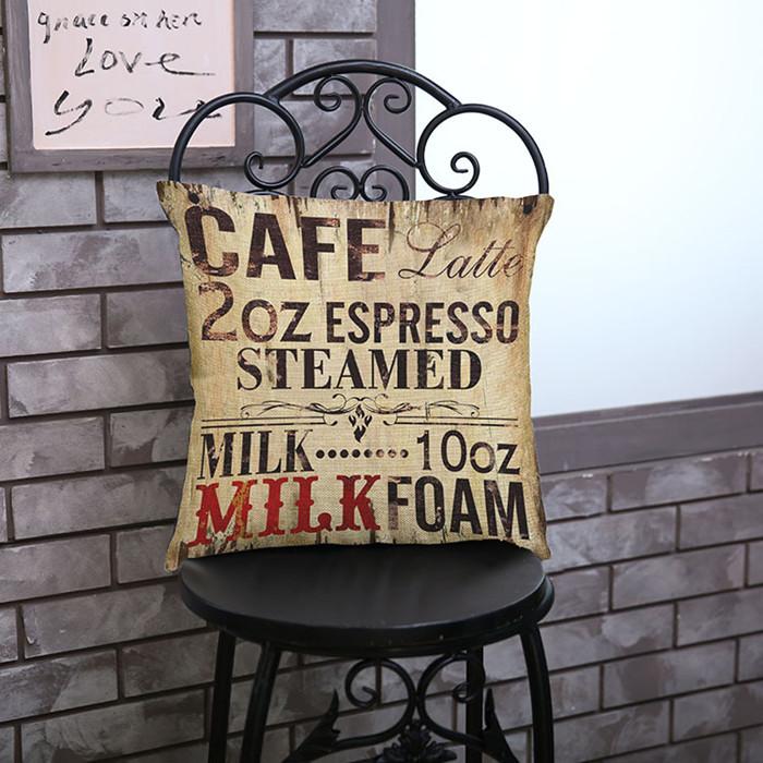 Vintage Letters Pattern Living Room Decoration Cushion Cover Love Greetings Creative Punk Pop Style Throw Pillow Case Cojines